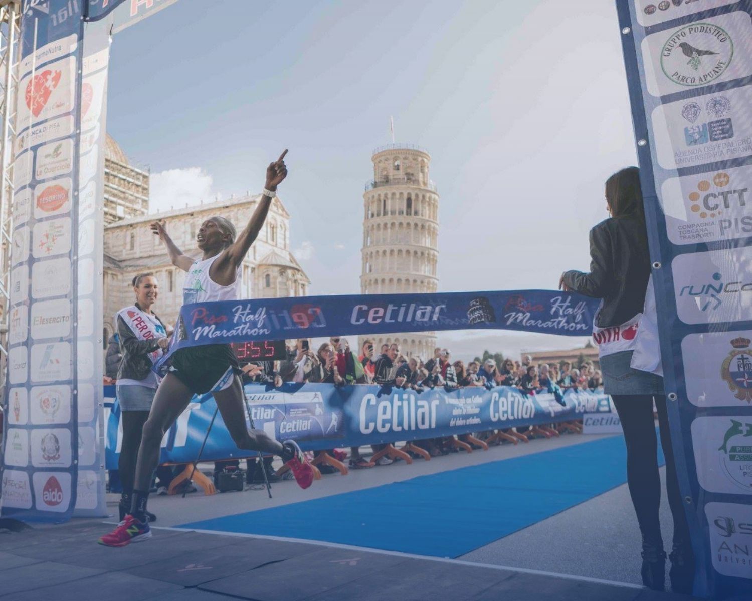 arrivo mezza maratona di pisa 2018 - foto federico bacci